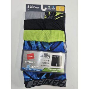 Hanes Underwear Boys L 14-16 Boxer Briefs Regular Performance X-Temp 5 Pair